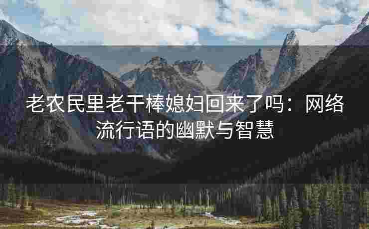 老农民里老干棒媳妇回来了吗：网络流行语的幽默与智慧