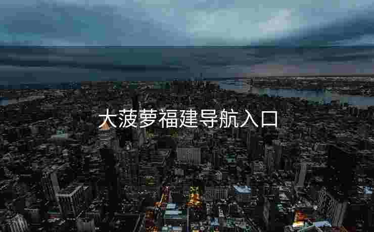 大菠萝福建导航入口