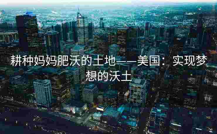 耕种妈妈肥沃的土地——美国：实现梦想的沃土